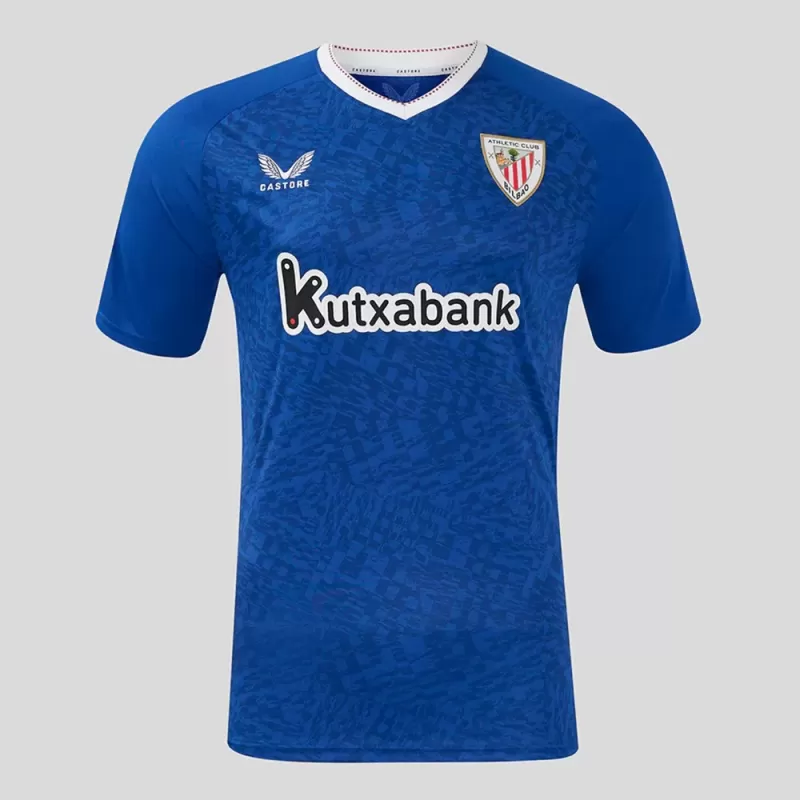 2024 2025 Athletic Club Mens Away Soccer Jersey Blue Pattern