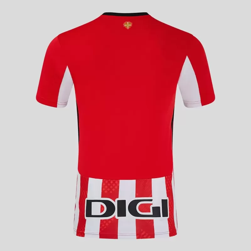 2024 2025 Athletic Club Mens Home Soccer Jersey Red White Stripes