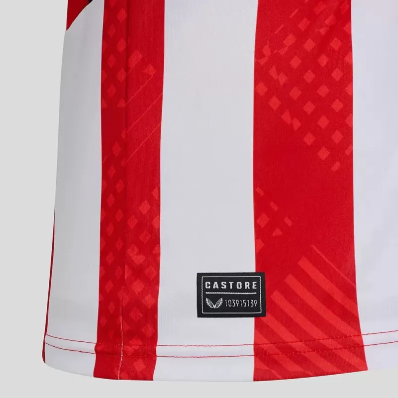 2024 2025 Athletic Club Mens Home Soccer Jersey Red White Stripes