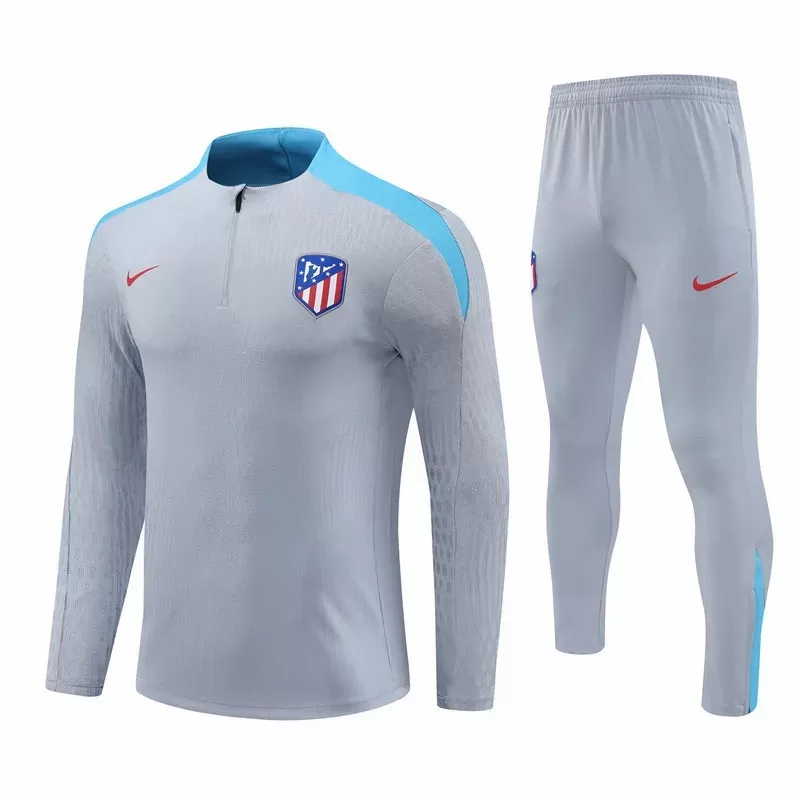 2024 2025 Atletico de Madrid Grey Training Technical Soccer Tracksuit Kit 2024 2025 Atletico de Madrid Grey Training Technical Soccer Tracksuit Kit