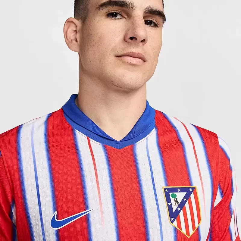 2024 2025 Atletico de Madrid Mens Home Authentic Soccer Jersey Player Version 2024 2025 Atletico de Madrid Mens Home Authentic Soccer Jersey Player Version