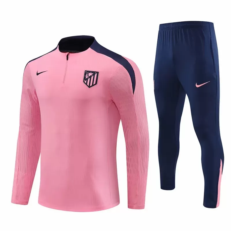 2024 2025 Atletico de Madrid Pink Training Technical Soccer Tracksuit Kit