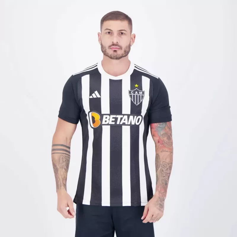 2024 2025 Atletico Mineiro Mens Home Soccer Jersey Black White 2024 2025 Atletico Mineiro Mens Home Soccer Jersey Black White