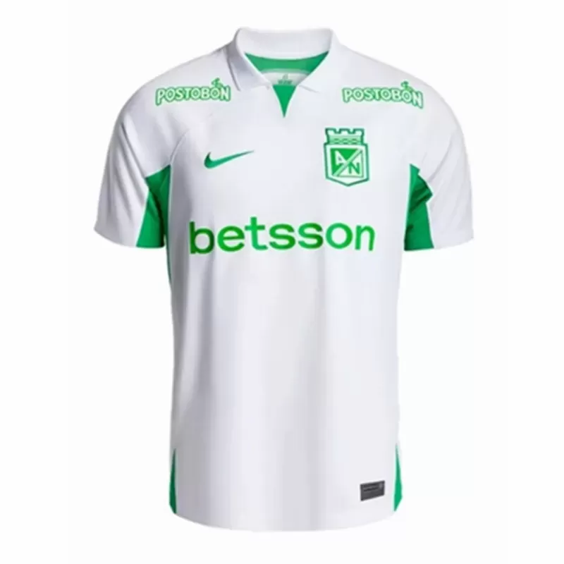 2024 2025 Atletico Nacional Mens Away Soccer Jersey White Green 2024 2025 Atletico Nacional Mens Away Soccer Jersey White Green