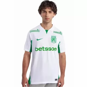 2024 2025 Atletico Nacional Mens Away Soccer Jersey White Green 2024 2025 Atletico Nacional Mens Away Soccer Jersey White Green