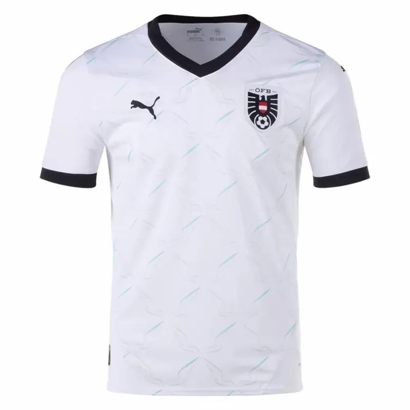 2024 2025 Austria Mens Away Soccer Jersey White Eagle Pattern 2024 2025 Austria Mens Away Soccer Jersey White Eagle Pattern