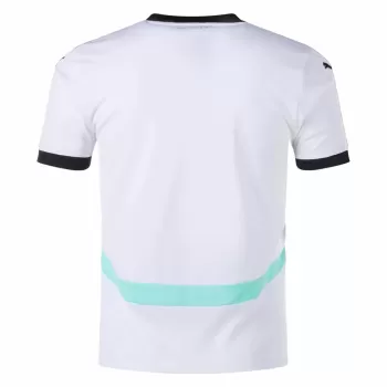 2024 2025 Austria Mens Away Soccer Jersey White Eagle Pattern