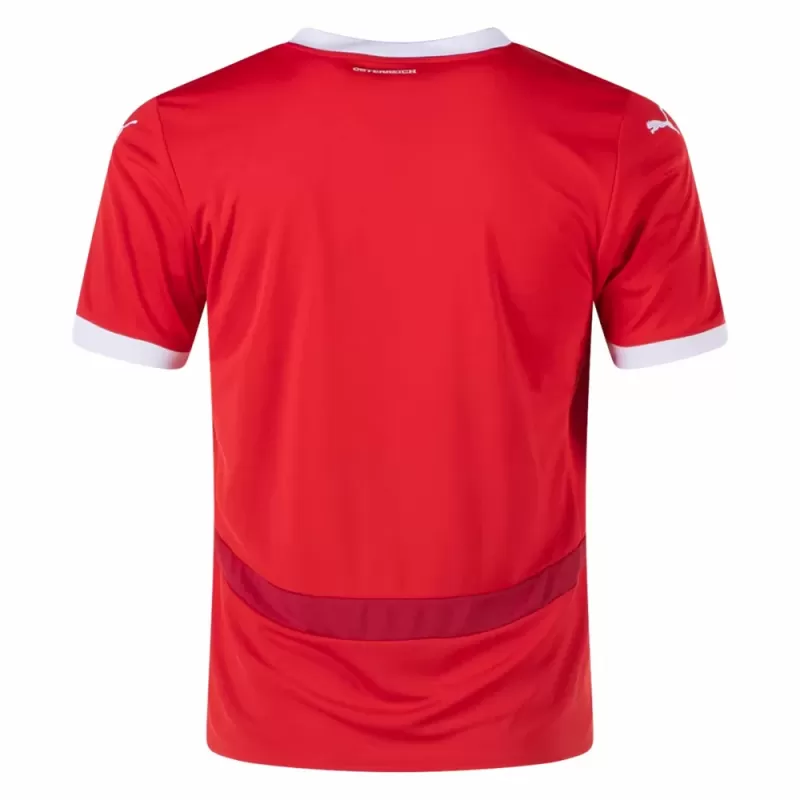 2024 2025 Austria Mens Home Soccer Jersey Red Mountain Pattern
