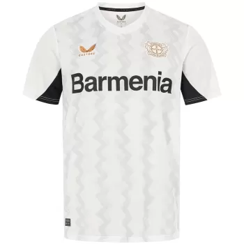 2024 2025 Bayer Leverkusen Mens Away Soccer Jersey White Zigzag