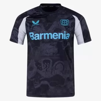 2024 2025 Bayer Leverkusen Mens Third Soccer Jersey Black Graffiti
