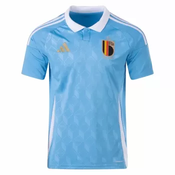 2024 2025 Belgium Mens Away Soccer Jersey Light Blue Comic Style