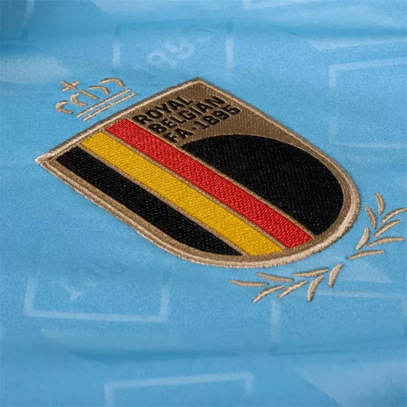 2024 2025 Belgium Mens Away Soccer Jersey Light Blue Comic Style 2024 2025 Belgium Mens Away Soccer Jersey Light Blue Comic Style