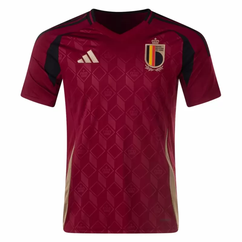2024 2025 Belgium Mens Home Soccer Jersey Burgundy Gold 2024 2025 Belgium Mens Home Soccer Jersey Burgundy Gold
