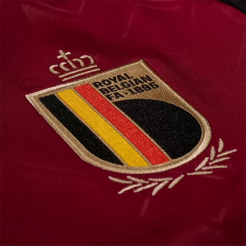 2024 2025 Belgium Mens Home Soccer Jersey Burgundy Gold 2024 2025 Belgium Mens Home Soccer Jersey Burgundy Gold