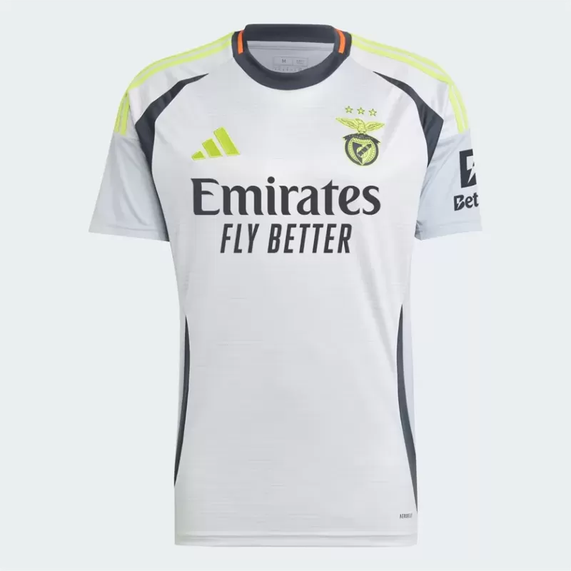 2024 2025 Benfica Mens Third Soccer Jersey Light Grey Digital