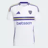 2024 2025 Boca Juniors Mens Away Soccer Jersey White Blue Yellow