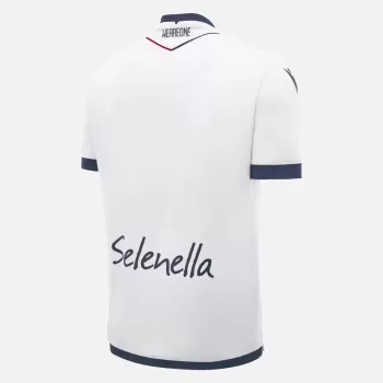 2024 2025 Bologna FC 1909 Mens Away Soccer Jersey White Red Blue 2024 2025 Bologna FC 1909 Mens Away Soccer Jersey White Red Blue