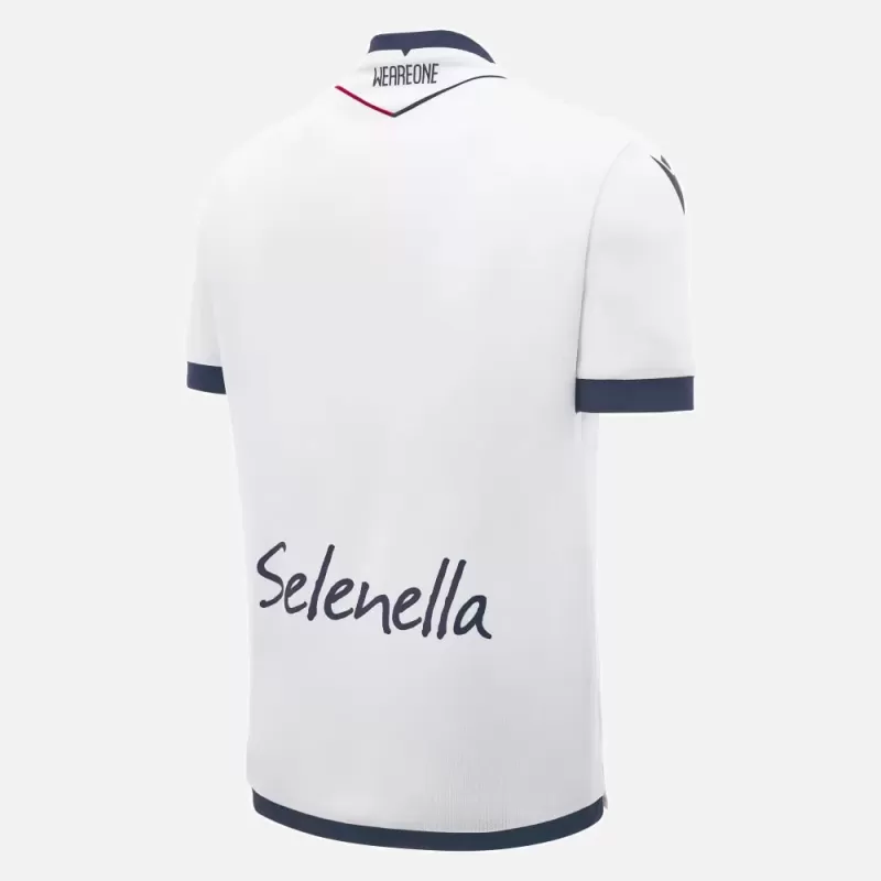 2024 2025 Bologna FC 1909 Mens Away Soccer Jersey White Red Blue 2024 2025 Bologna FC 1909 Mens Away Soccer Jersey White Red Blue