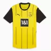 2024 2025 Borussia Dortmund Mens Home Soccer Jersey Yellow Pinstripe