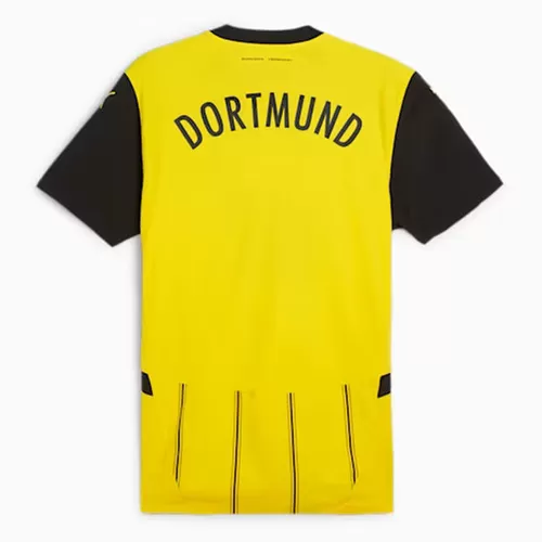 2024 2025 Borussia Dortmund Mens Home Soccer Jersey Yellow Pinstripe