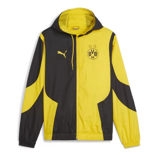 2024 2025 Borussia Dortmund Mens Pre-Match Soccer Windbreaker Yellow 2024 2025 Borussia Dortmund Mens Pre-Match Soccer Windbreaker Yellow