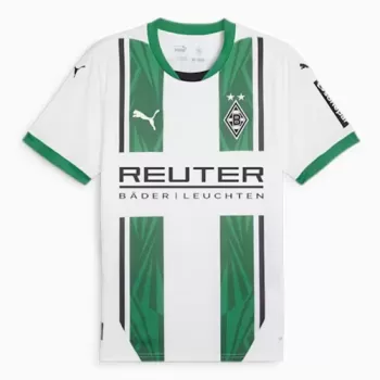 2024 2025 Borussia Monchengladbach Mens Home Soccer Jersey 50 Years UEFA