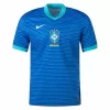 2024 2025 Brazil Mens Away Soccer Jersey Blue Jungle Print
