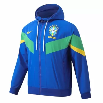 2024 2025 Brazil Mens Hooded Windbreaker Jacket Water Repellent