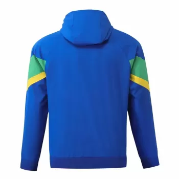 2024 2025 Brazil Mens Hooded Windbreaker Jacket Water Repellent