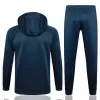 2024 2025 Brazil National Team Blue Hooded Training Soccer Tracksuit Kit