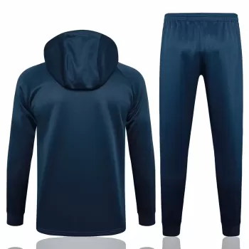 2024 2025 Brazil National Team Blue Hooded Training Soccer Tracksuit Kit