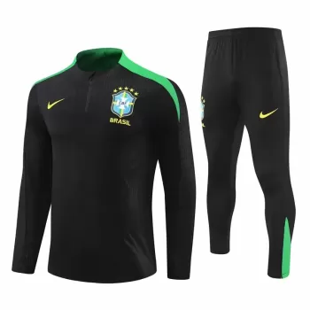 2024 2025 Brazil National Team Mens Black Training Technical Tracksuit Kit