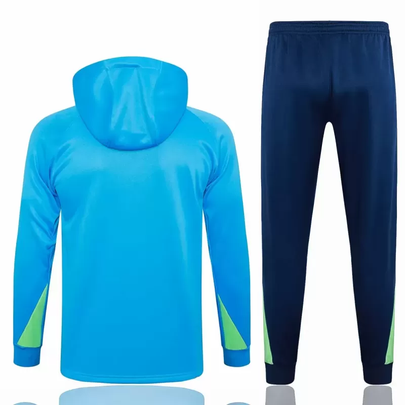 2024 2025 Brazil National Team Mens Blue Hooded Training Technical Tracksuit Kit