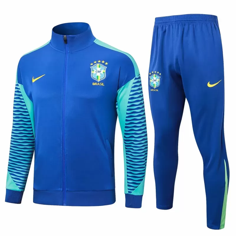 2024 2025 Brazil National Team Mens Blue Training Presentation Tracksuit Kit 2024 2025 Brazil National Team Mens Blue Training Presentation Tracksuit Kit