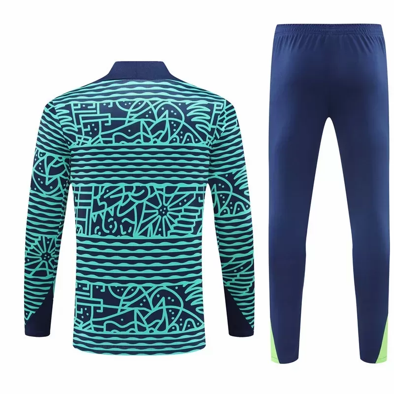 2024 2025 Brazil National Team Mens Blue Training Technical Tracksuit Kit