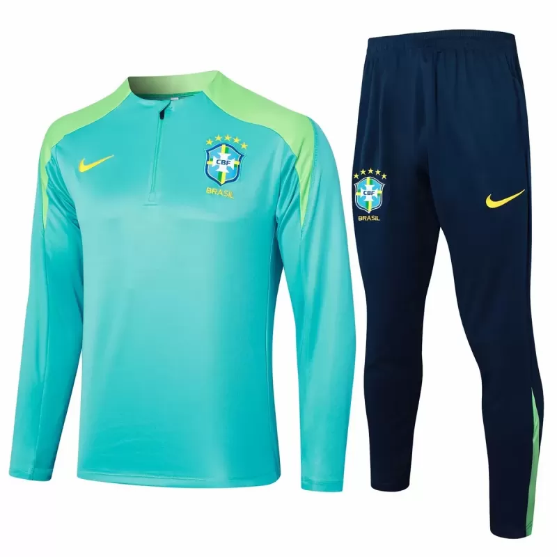 2024 2025 Brazil National Team Mens Green Training Technical Tracksuit Kit 2024 2025 Brazil National Team Mens Green Training Technical Tracksuit Kit
