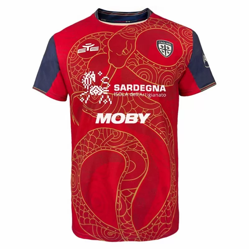 2024 2025 Cagliari Calcio Mens Special Soccer Jersey Year Of The Snake 2024 2025 Cagliari Calcio Mens Special Soccer Jersey Year Of The Snake