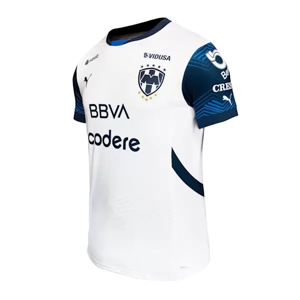 2024 2025 CF Monterrey Mens Away Soccer Jersey White Blue