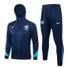 2024 2025 Chelsea Mens Navy Training Hooded Presentation Soccer Tracksuit Kit