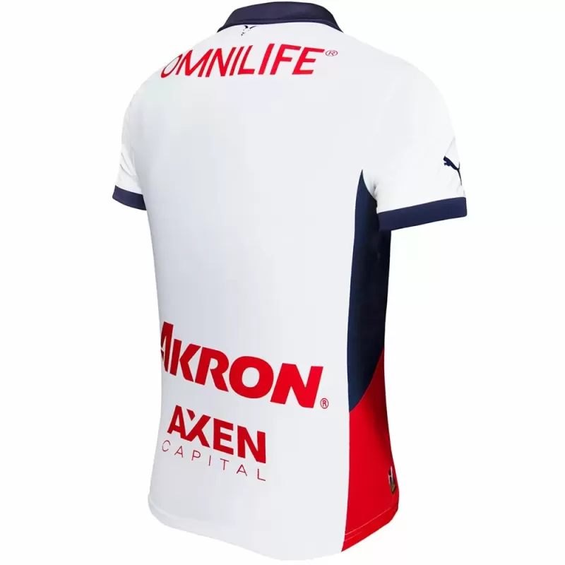2024 2025 Chivas Mens Away Soccer Jersey White Red 2024 2025 Chivas Mens Away Soccer Jersey White Red