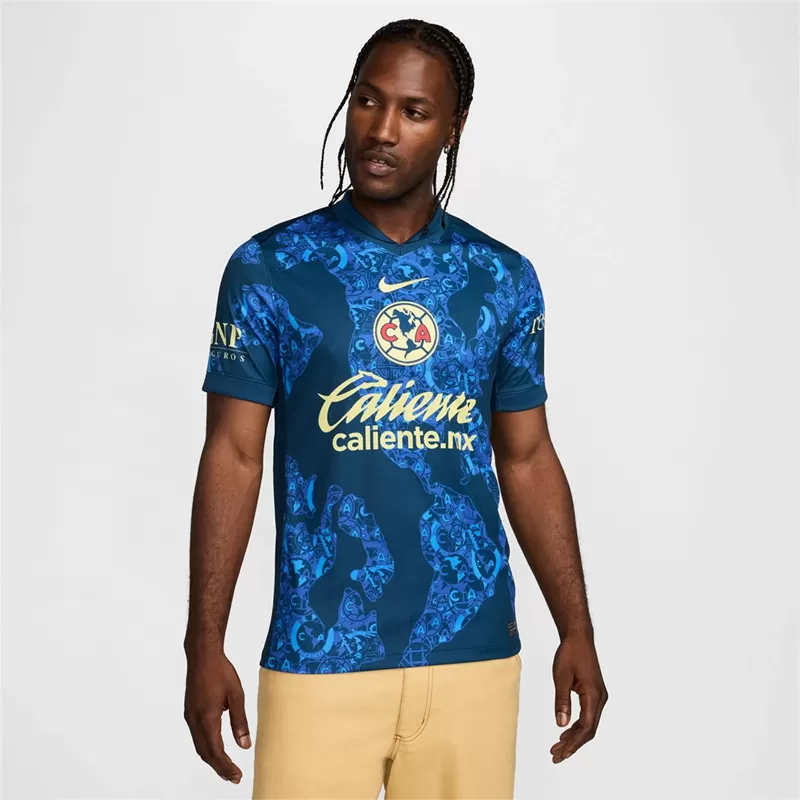 2024 2025 Club America Mens Away Soccer Jersey Map Design 2024 2025 Club America Mens Away Soccer Jersey Map Design