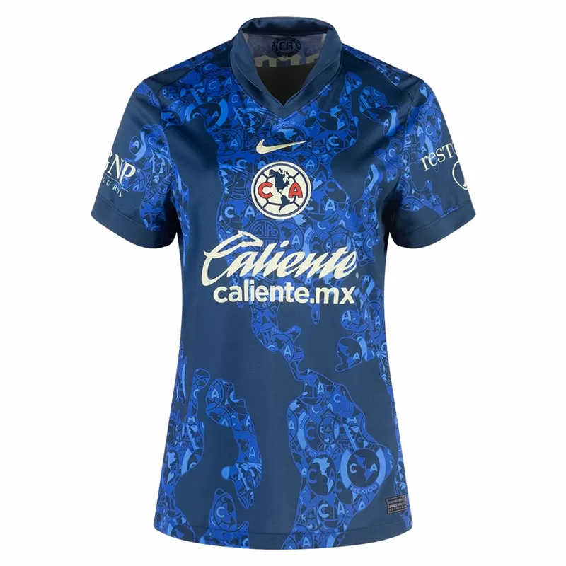 2024 2025 Club America Womens Away Soccer Jersey Map Design 2024 2025 Club America Womens Away Soccer Jersey Map Design