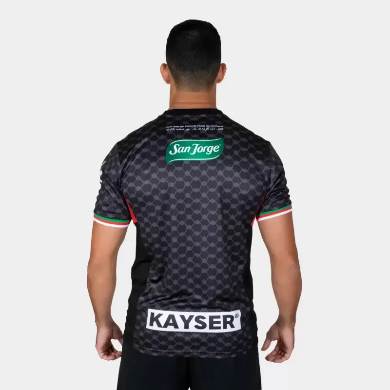 2024 2025 Club Deportivo Palestino Mens Away Soccer Jersey Black Kuffiyeh 2024 2025 Club Deportivo Palestino Mens Away Soccer Jersey Black Kuffiyeh