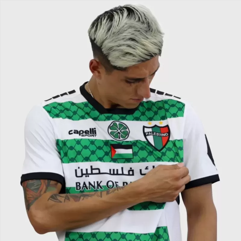 2024 2025 Club Deportivo Palestino Mens Third Soccer Jersey White 2024 2025 Club Deportivo Palestino Mens Third Soccer Jersey White