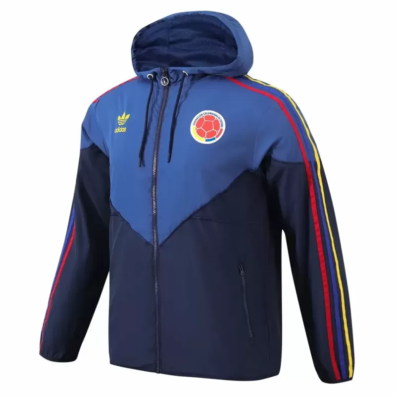 2024 2025 Colombia Mens Windbreaker Jacket Blue Training Outerwear 2024 2025 Colombia Mens Windbreaker Jacket Blue Training Outerwear