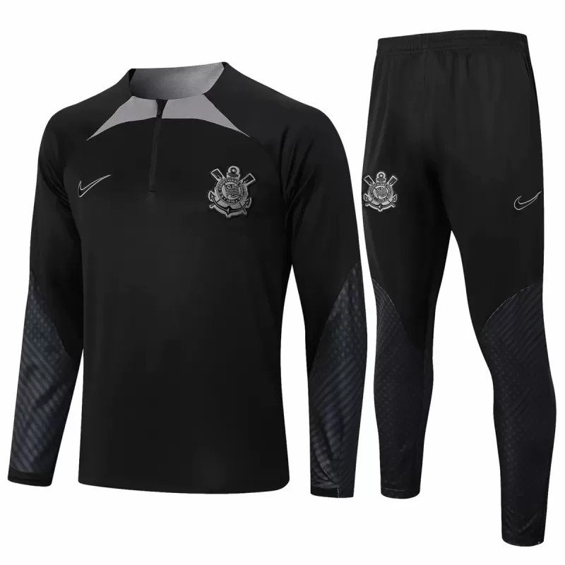 2024 2025 Corinthians Mens Black Training Technical Tracksuit 2024 2025 Corinthians Mens Black Training Technical Tracksuit