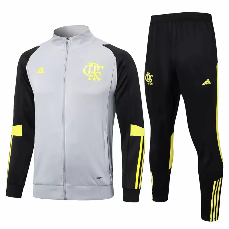2024 2025 CR Flamengo Mens Gray Training Presentation Tracksuit