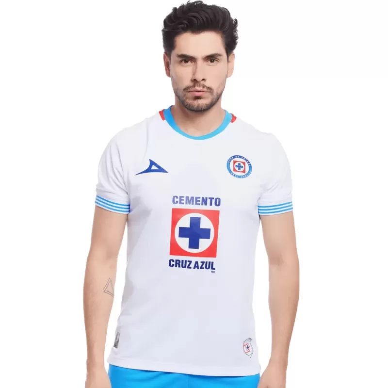 2024 2025 Cruz Azul Mens Away Soccer Jersey White Blue 2024 2025 Cruz Azul Mens Away Soccer Jersey White Blue