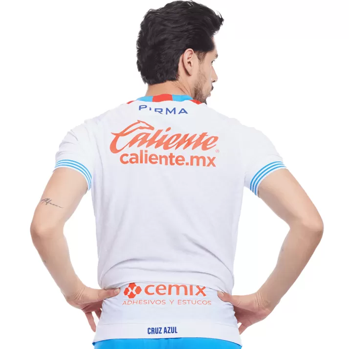 2024 2025 Cruz Azul Mens Away Soccer Jersey White Blue 2024 2025 Cruz Azul Mens Away Soccer Jersey White Blue