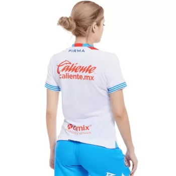 2024 2025 Cruz Azul Womens Away Soccer Jersey White Blue